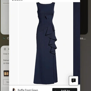 Eliza J Ruffle Front Gown